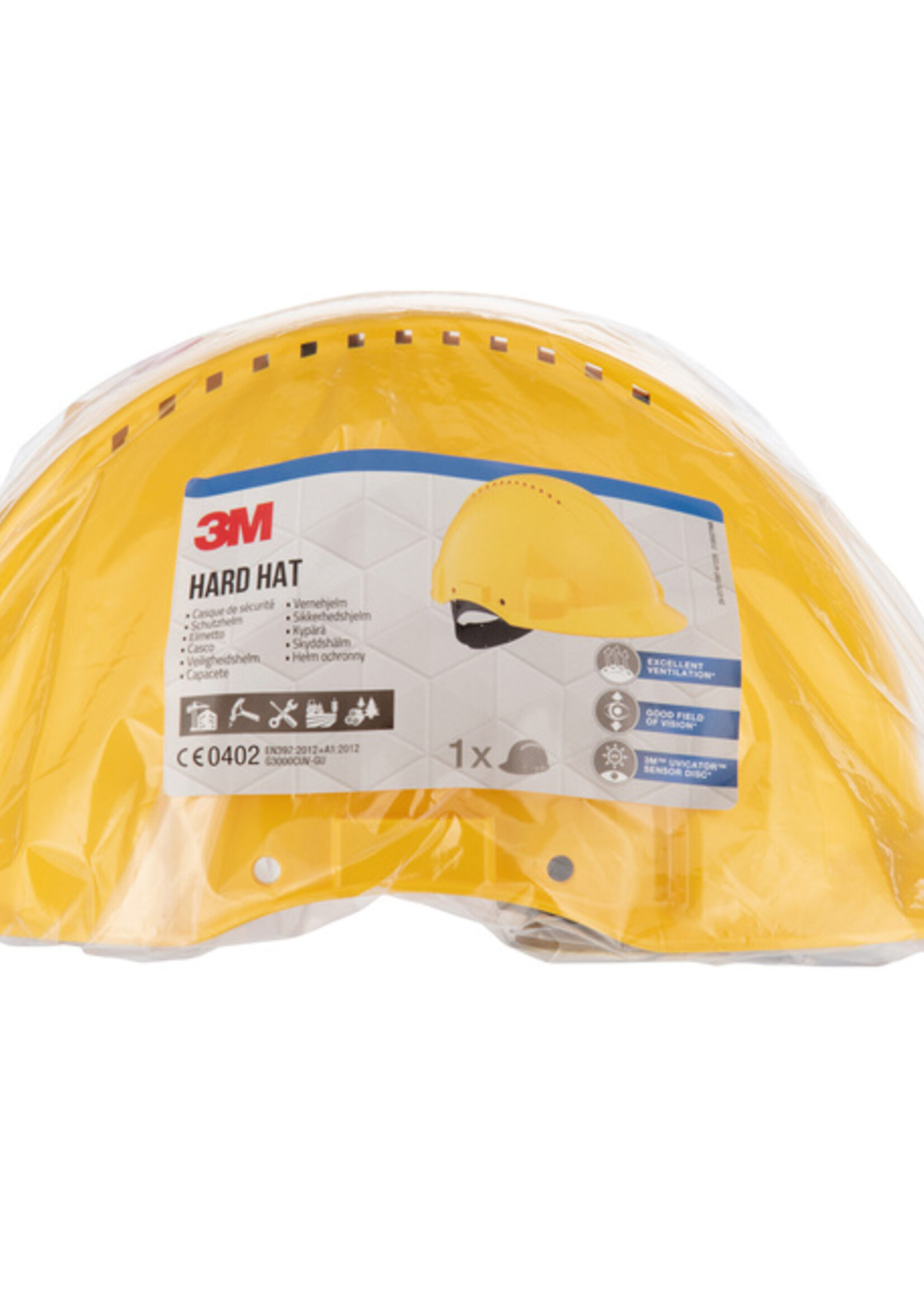3M Veiligheidshelm 3M 53-62cm met pinverstelling geel