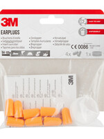 3M Bouchons d'oreilles 3M réduction niveau sonore max 37dB avec boîte rangement 4 paires