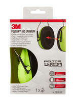3M Casque anti bruit 3M Peltor pour enfant réduction bruit max 27dB vert néon