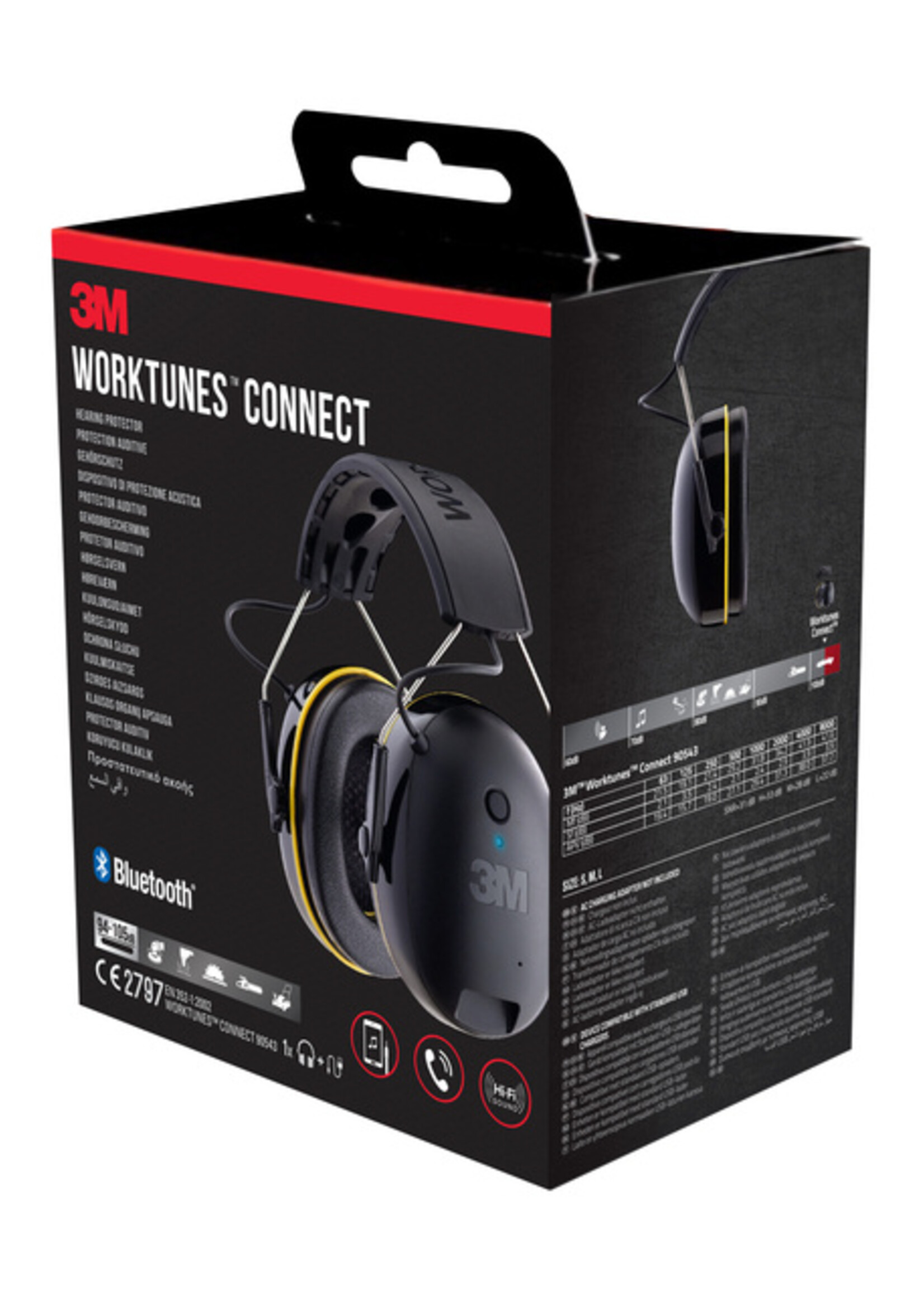 3M Oorkap 3M Worktunes verlaging geluidsniveau maximaal 31dB Bluetooth tec
