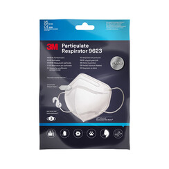 Masque respiratoire 3M anti-particules 9623 FFP2 3 pièces