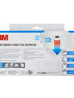3M Masque de protection 3M Aura ponçage 9322+ FFP2 soupape 5pcs
