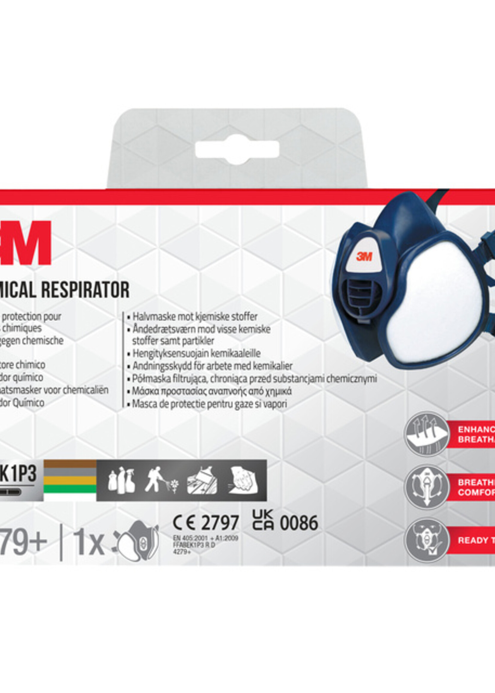 3M Masker 3M chemische stoffen FFABEK1 P3 D filters