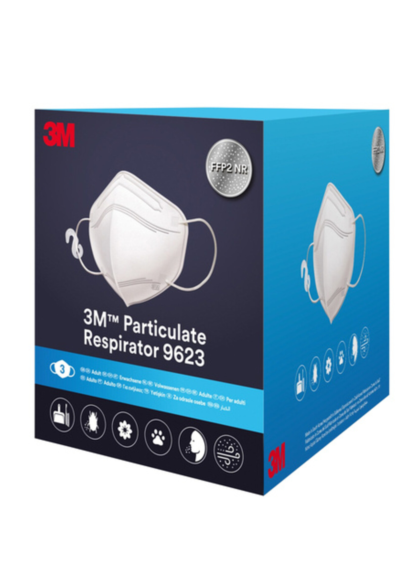 3M Stofmasker 3M Aura FFP2 KN95 zonder ventiel 3 stuks