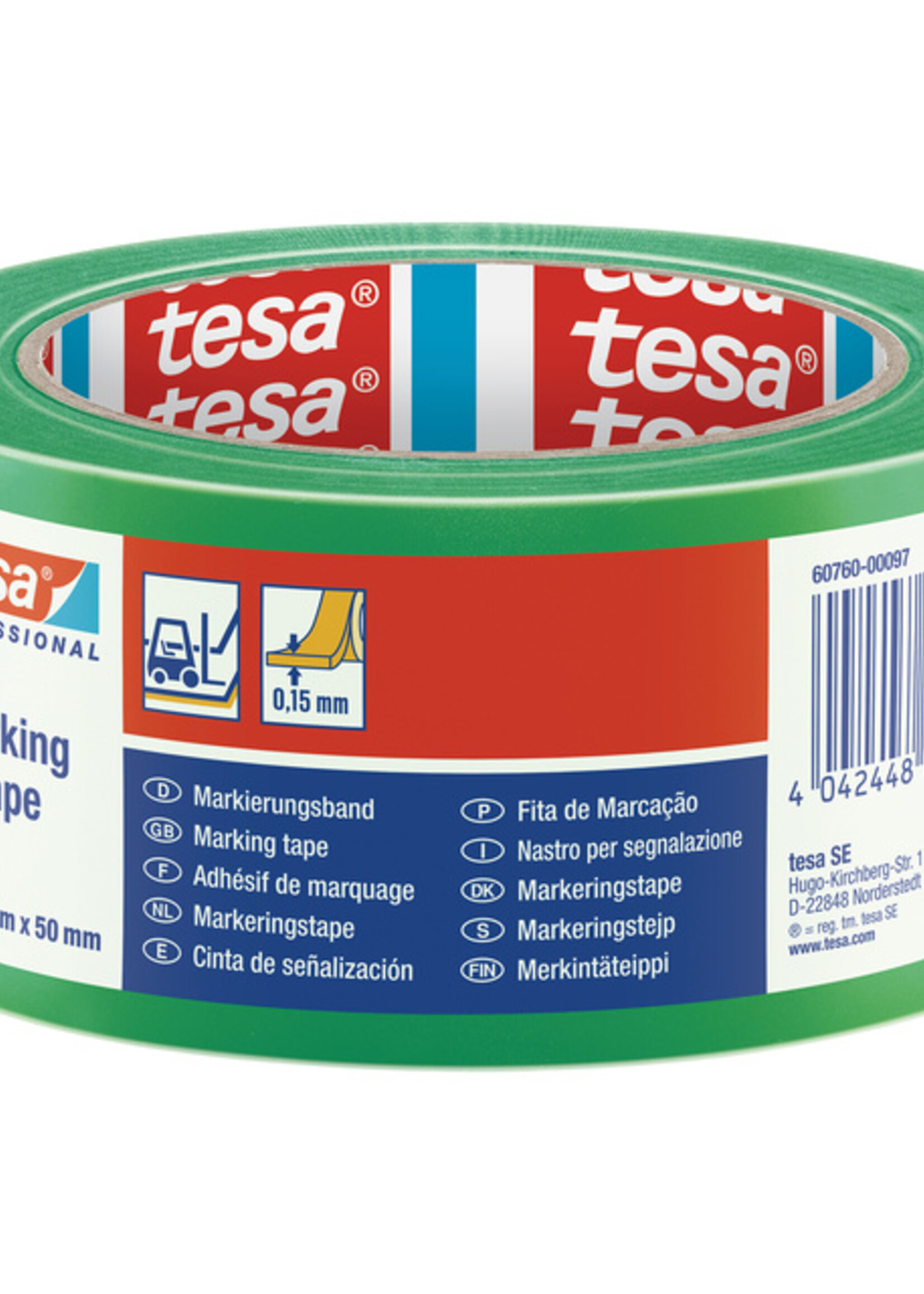 Tesa Markeringstape Tesa 60760 PVC 50mmx33m groen