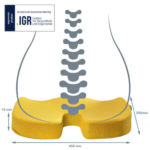 Leitz Coussin de siège Leitz Ergo Cosy jaune