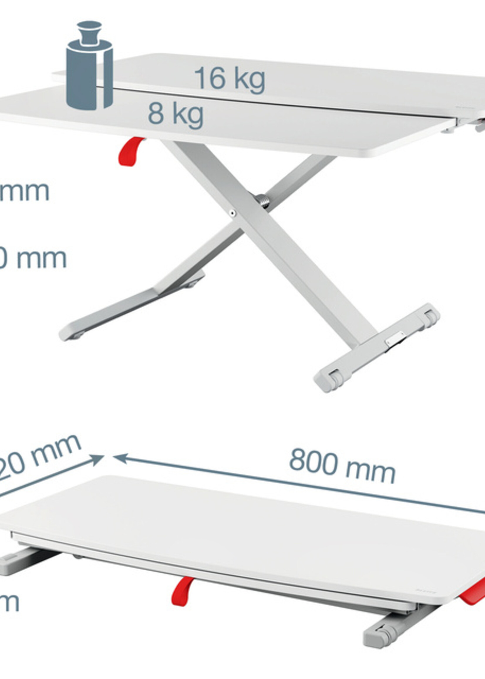 Leitz Zit-sta bureau Leitz Ergo Cosy met schuiflade
