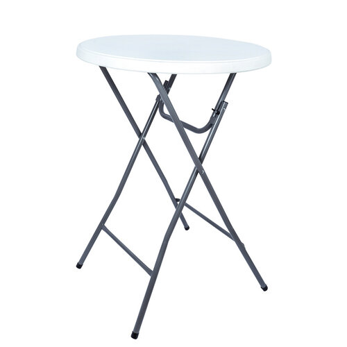 Table haute BRASQ 80cm blanc