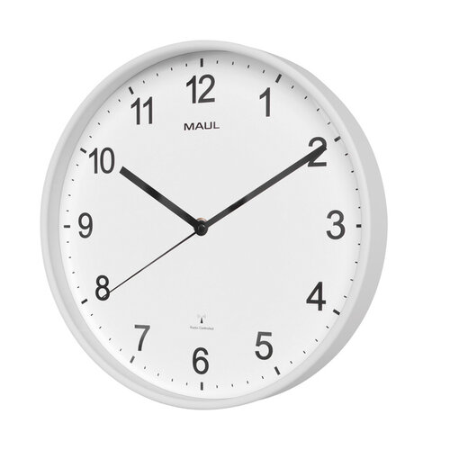 MAUL Horloge MAULsprint RC Ø30x5cm plastique blanc/blanc