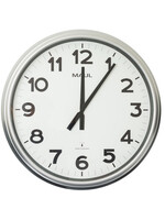 MAUL Wandklok MAUL Ride RC Ø61x7.5cm kunststof zilver/wit