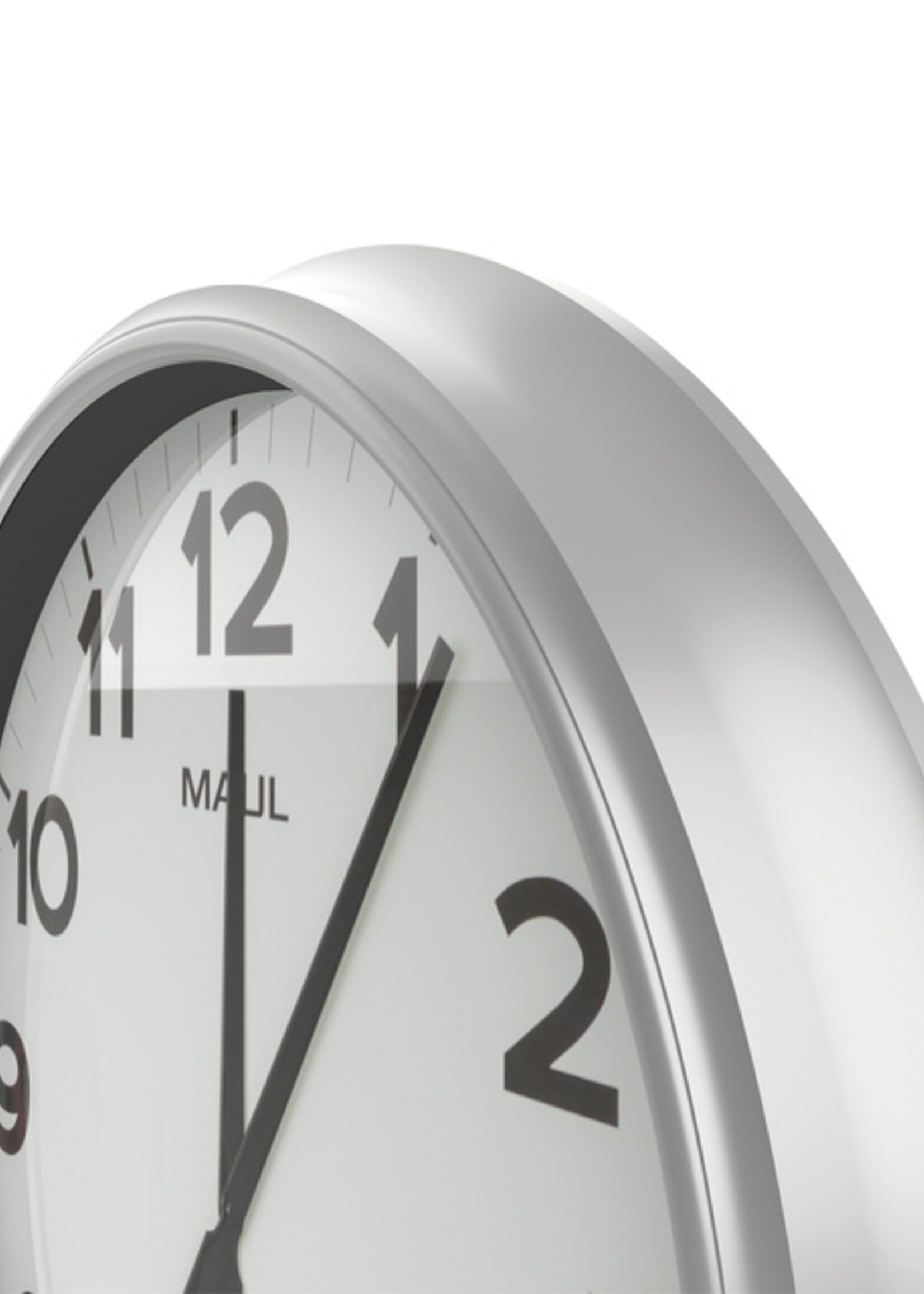 MAUL Horloge murale MAULride Radiopilotée Ø61x7,5cm plastique argent/blanc