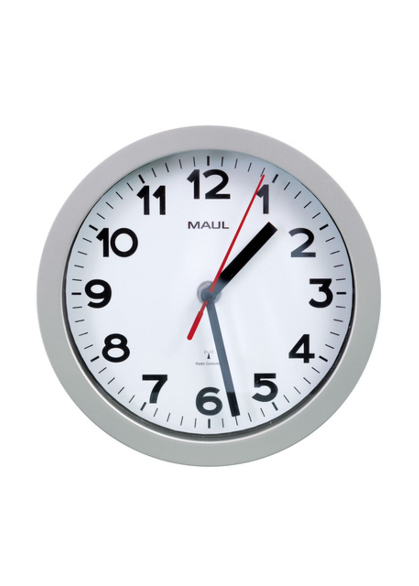 MAUL Horloge murale MAULstep RC Ø20x5cm plastique argent/blanc