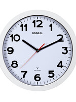 MAUL Horloge murale MAULstep RC Ø30x5cm plastique argent/blanc