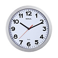 MAUL Horloge murale MAULstep Quartz Ø30x5cm plastique Argent/blanc silencieuse