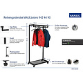 MAUL Vestiaire mobile MAULbolero 166x78x46cm