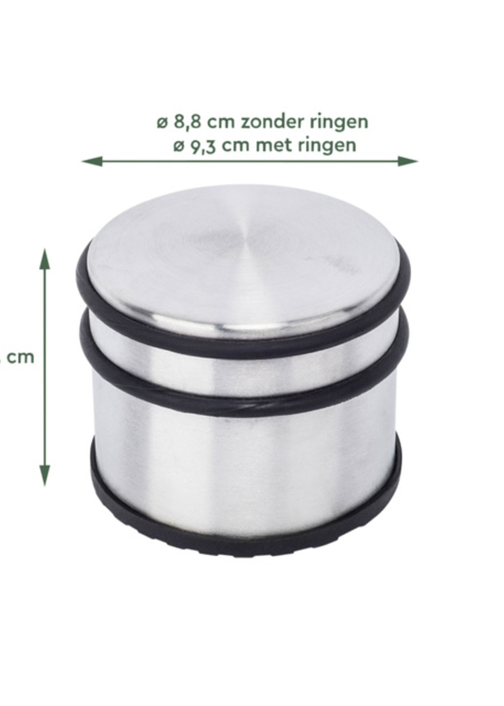 Butoir de porte BRASQ inox avec anneau en caoutchouc