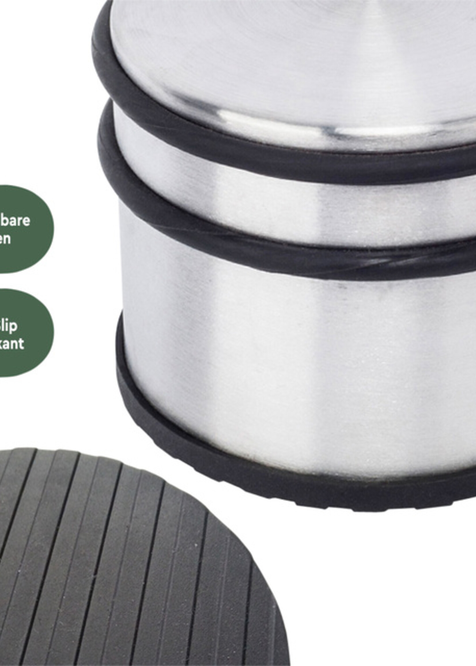 Butoir de porte BRASQ inox avec anneau en caoutchouc