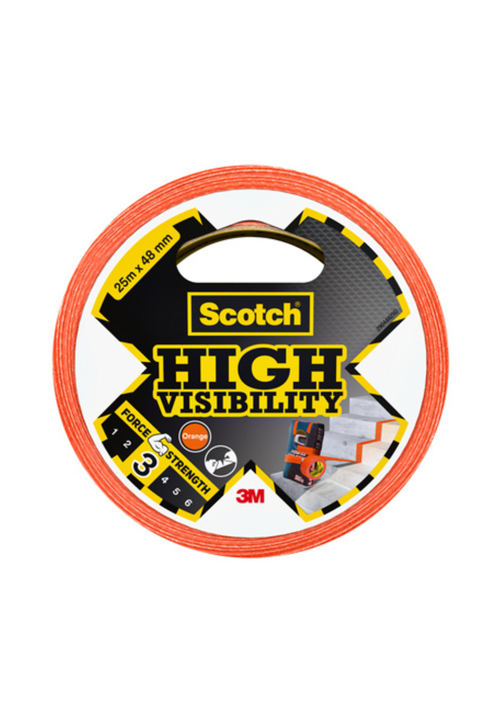 Scotch Ruban adhésif Scotch High Visibility 48mmc25m orange