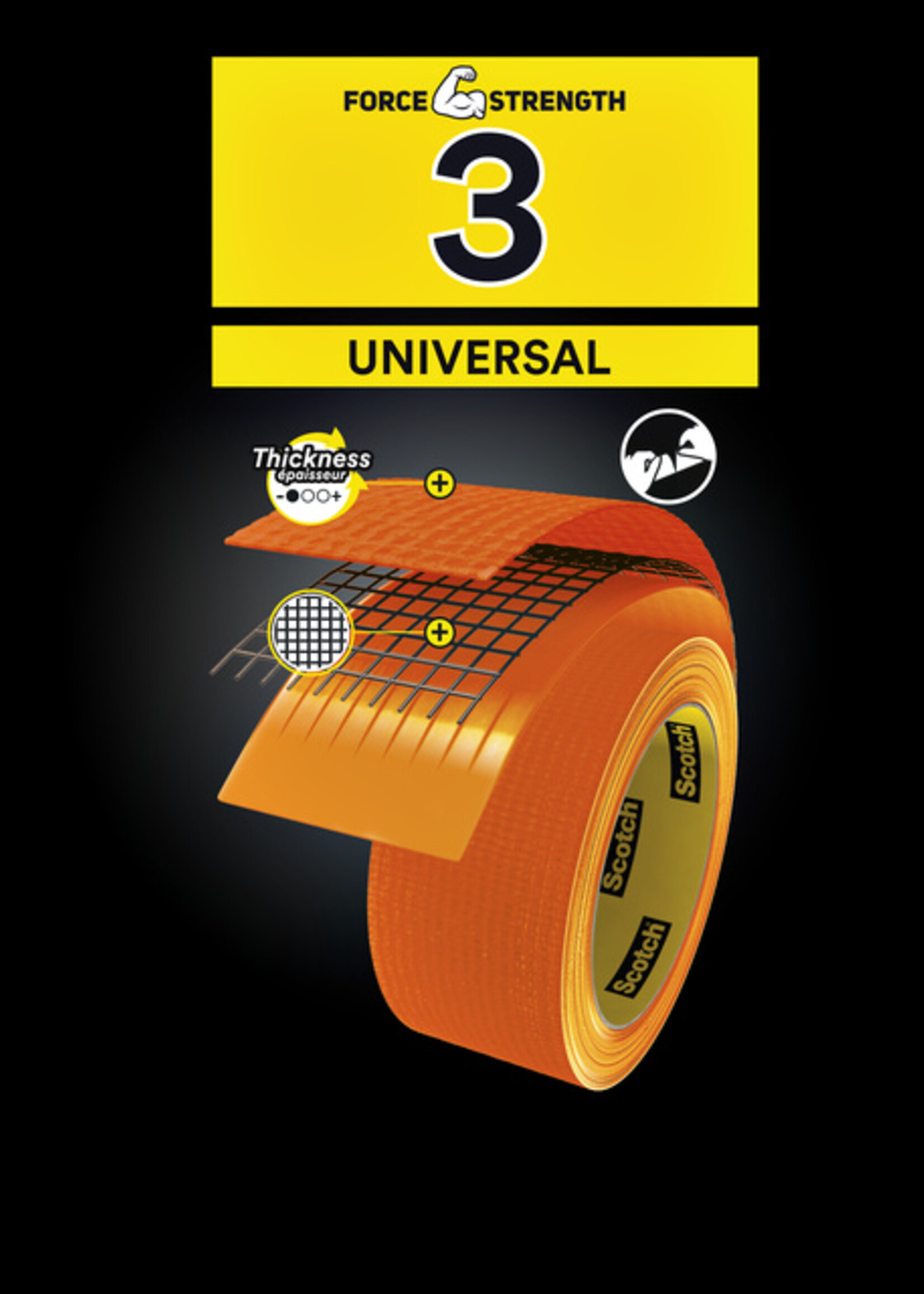 Scotch Plakband Scotch high visibility 48mmx25m oranje