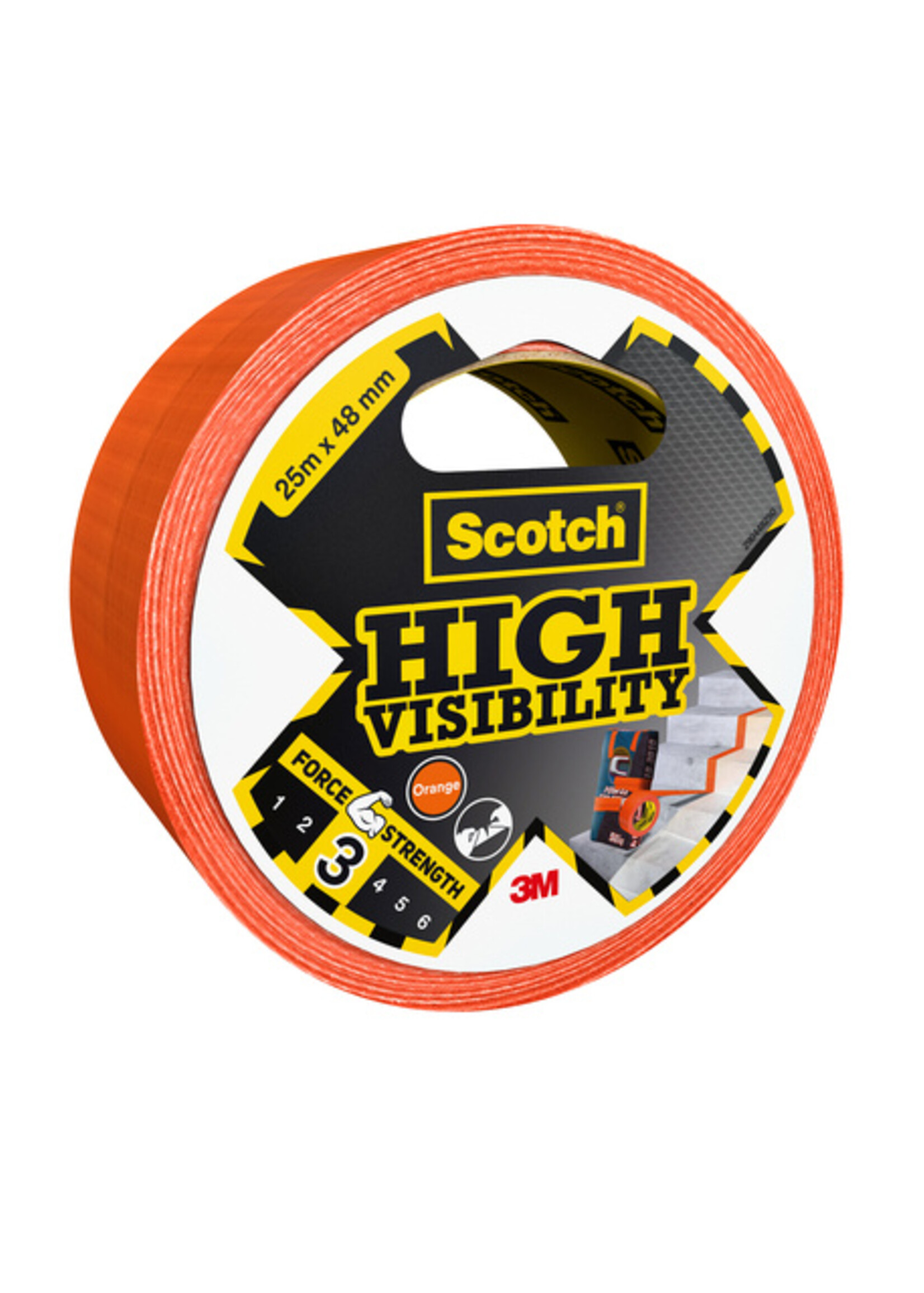 Scotch Ruban adhésif Scotch High Visibility 48mmc25m orange