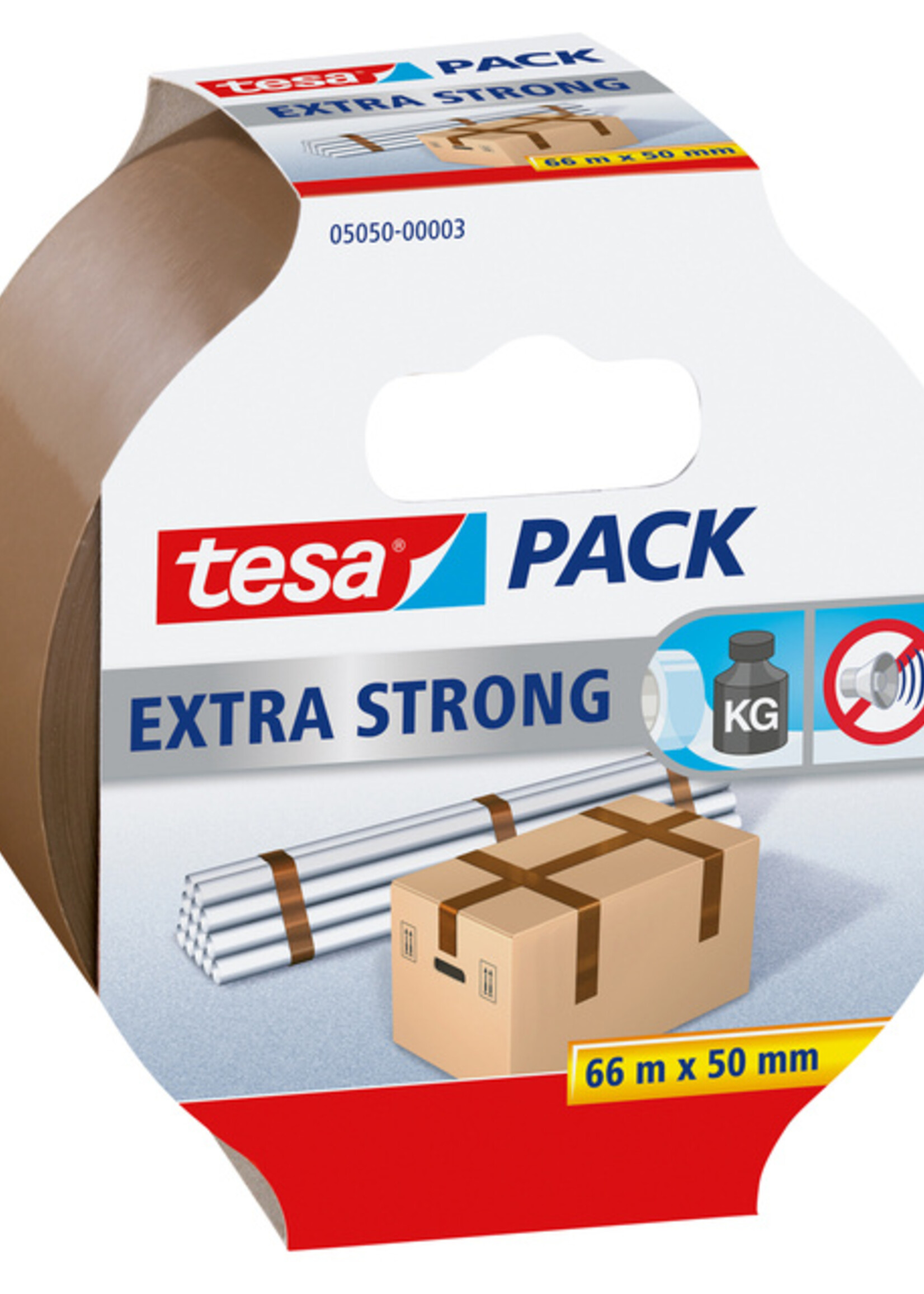 Tesa Ruban de réparation Tesa 05050 Extra strong 50mmx66m brun