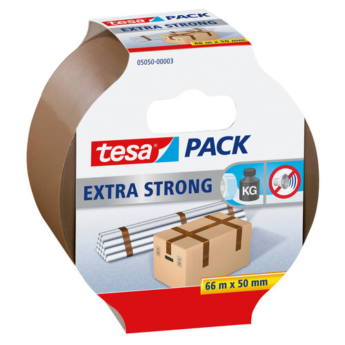Tesa Verpakkingstape Tesa 05050 extra strong 50mmx66m bruin