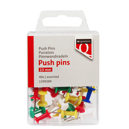 Quantore Push pins quantore 40 stuks assorti