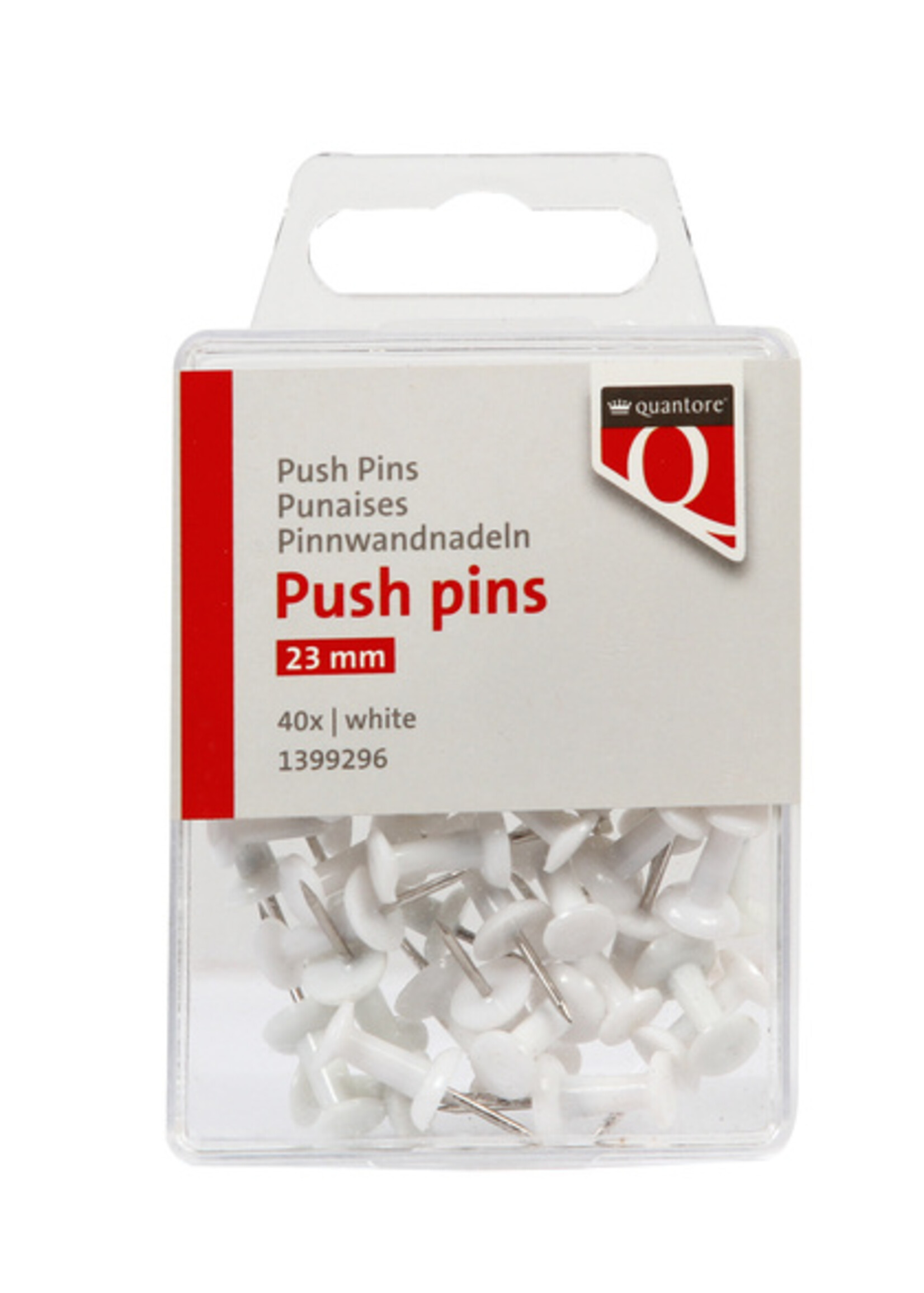 Quantore Push pins Quantore 40 stuks wit