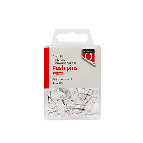 Quantore Push pins Quantore 40 stuks transparant
