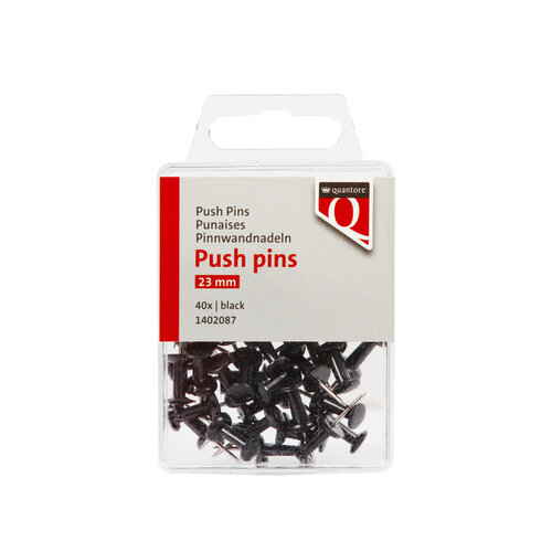 Quantore Push pins Quantore 40 stuks zwart