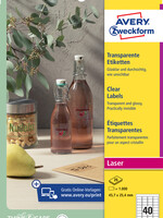 Avery Zweckform Etiket Avery Zweckform L7781-25 45.7x25.4mm transparant 1000stuks