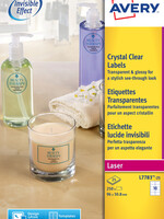 Avery Etiquette Avery L7783-25 96x50,8mm transparent 250 pièces