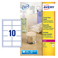 Avery Etiket Avery L7783-25 96x50.8mm transparant 250stuks