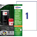 Avery Etiquette Avery B4775-50 210x297mm polyéthylène blanc 50 pièces