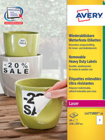 Avery Etiquettes Avery L4775REV-20 210x297mm blanc 20 pièces