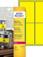 Avery Zweckform Etiket Avery Zweckform L6127-20 99.1x139mm geel 80stuks
