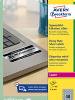 Avery Zweckform Etiket Avery Zweckform L6129-20 rond 30mm zilver 960stuks