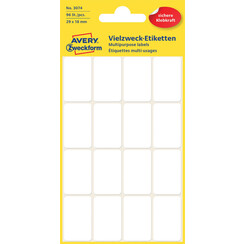 Etiket Avery Zweckform 3074 29x18mm wit 96stuks