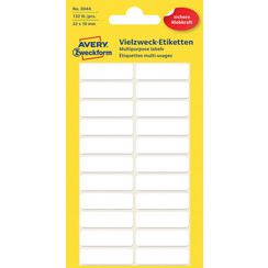 Etiket Avery Zweckform 3044 32x10mm wit 132stuks