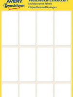 Avery Zweckform Etiket Avery Zweckform 3077 38x18mm wit 72stuks