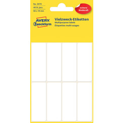 Etiket Avery Zweckform 3079 50x19mm wit 48stuks