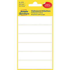 Etiket Avery Zweckform 3080 76x19mm wit 36stuks