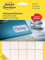 Avery Zweckform Etiket Avery Zweckform 3321 32x23mm wit 560stuks