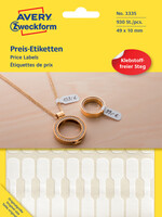 Avery Zweckform Etiket Avery Zweckform 3335 49x10mm wit 924stuks