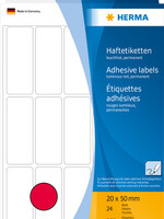 HERMA Etiket HERMA 2416 20x50mm fluor rood 360stuks