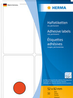HERMA Etiquette HERMA 2492 52x82mm rouge 128 pièces