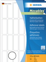 HERMA Etiquette amovible HERMA 10605 13x40mm 896 pièces