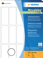 HERMA Etiquette amovible HERMA 10610 20x50mm 480 pièces
