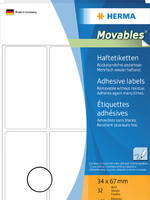 HERMA Etiquette amovible HERMA 10616 34x67mm 192 pièces