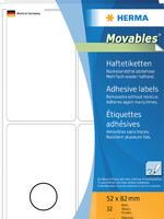 HERMA Etiquette amovible HERMA 10618 52x82mm 128 pièces